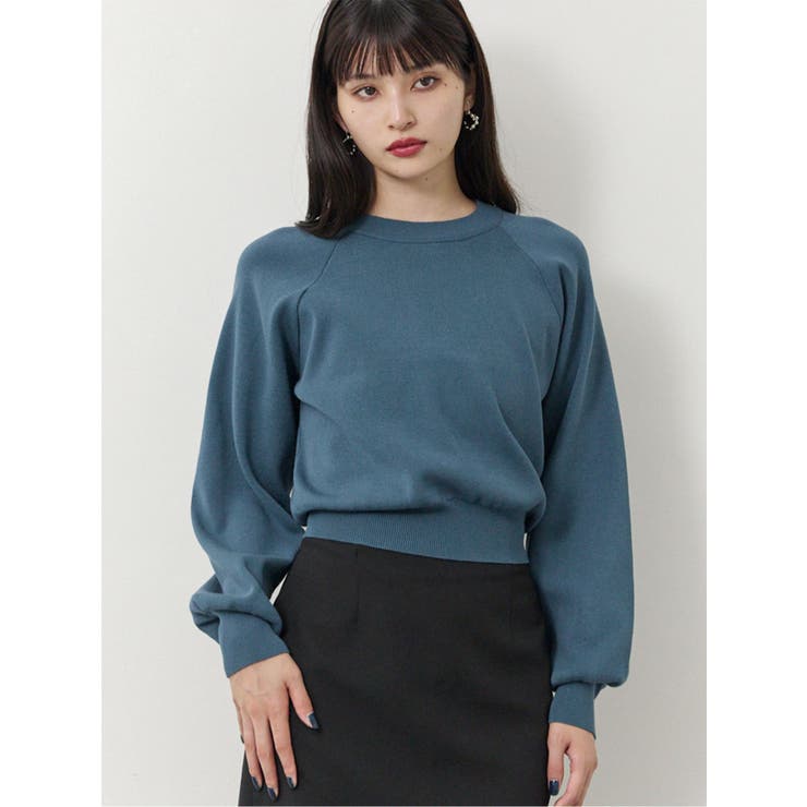 ブルー | ボリュームスリーブニット | MURUA