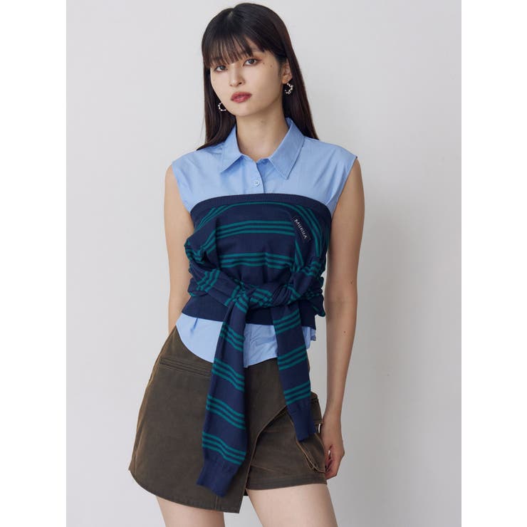 シャツレイヤードマルチウェイニット | MURUA | 詳細画像13 