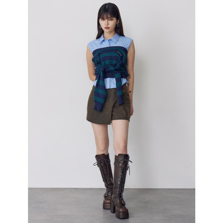 シャツレイヤードマルチウェイニット | MURUA | 詳細画像15 