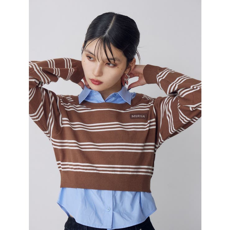 シャツレイヤードマルチウェイニット | MURUA | 詳細画像18 