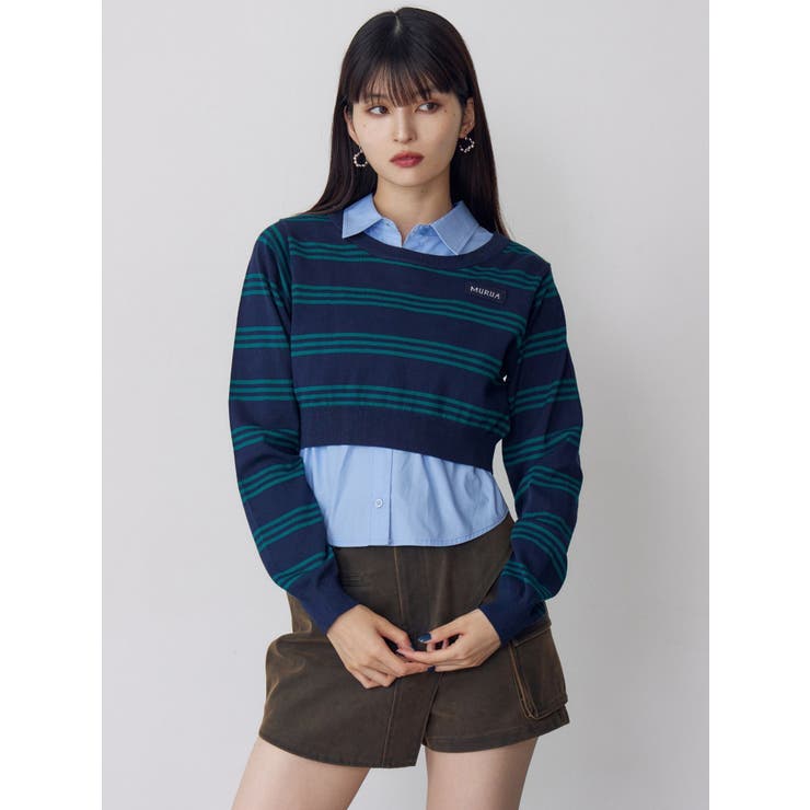 シャツレイヤードマルチウェイニット | MURUA | 詳細画像2 