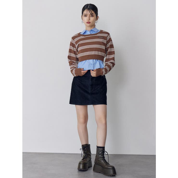 シャツレイヤードマルチウェイニット | MURUA | 詳細画像20 