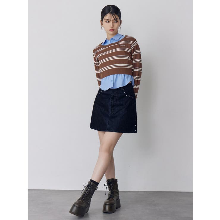 シャツレイヤードマルチウェイニット | MURUA | 詳細画像21 