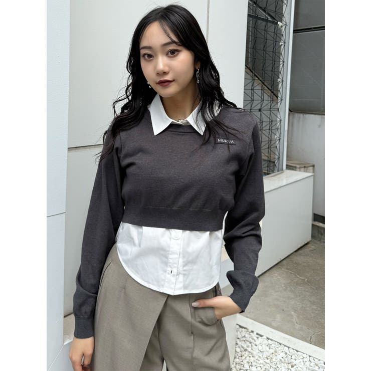 シャツレイヤードマルチウェイニット | MURUA | 詳細画像23 