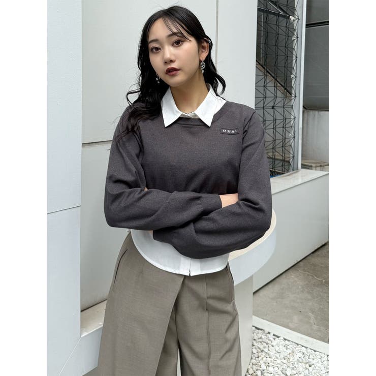 シャツレイヤードマルチウェイニット | MURUA | 詳細画像24 