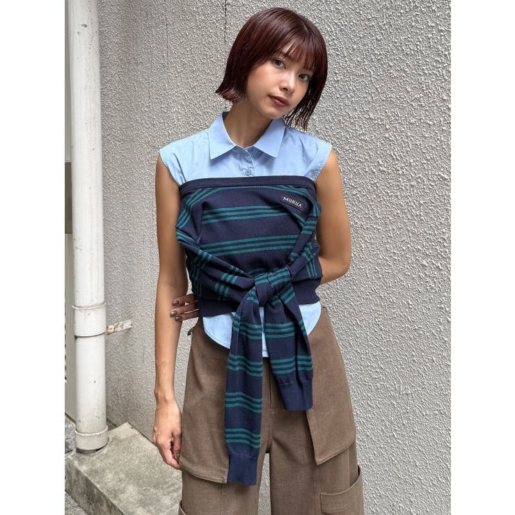 シャツレイヤードマルチウェイニット | MURUA | 詳細画像33 