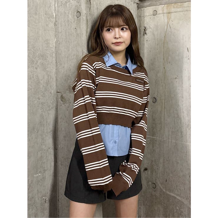 シャツレイヤードマルチウェイニット | MURUA | 詳細画像37 