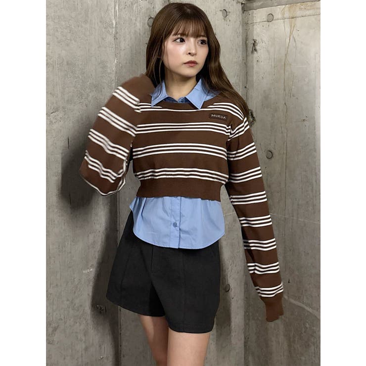 シャツレイヤードマルチウェイニット | MURUA | 詳細画像38 