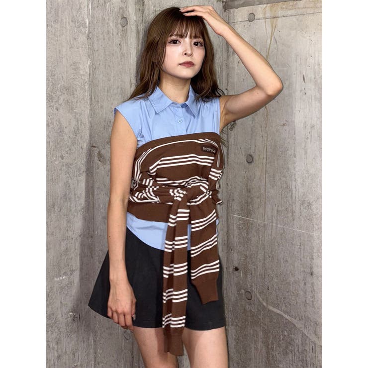 シャツレイヤードマルチウェイニット | MURUA | 詳細画像42 