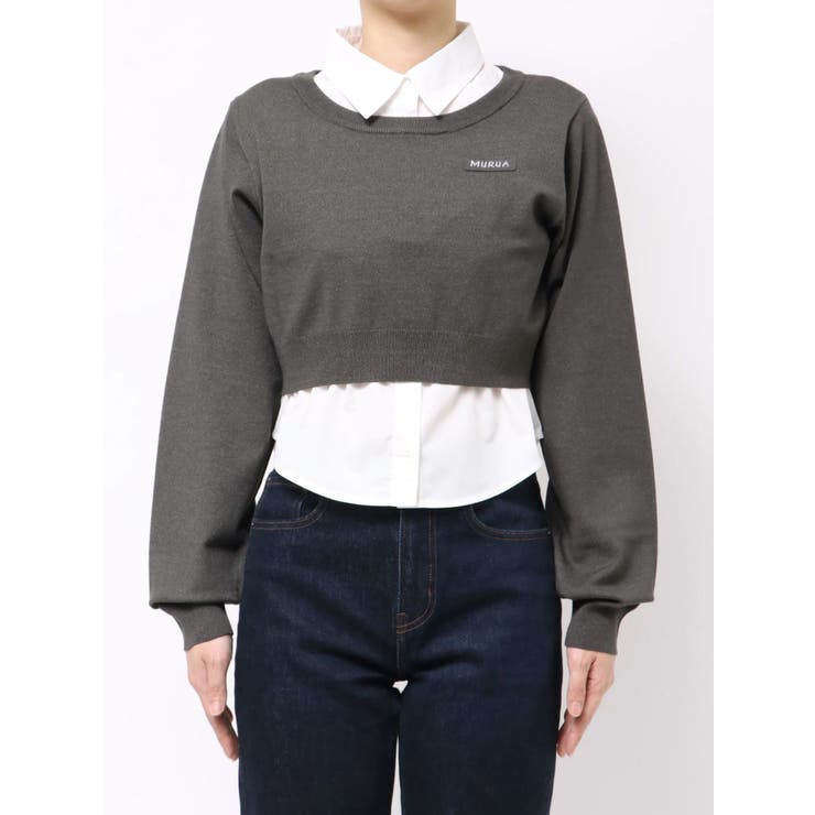 シャツレイヤードマルチウェイニット | MURUA | 詳細画像44 