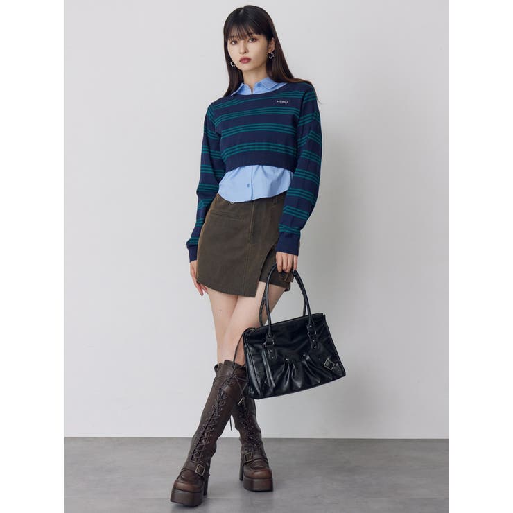 シャツレイヤードマルチウェイニット | MURUA | 詳細画像9 