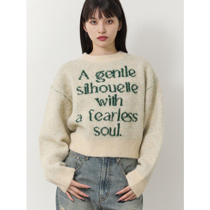 フレーズカラーロゴニット[品番：MKSW0066963]｜MURUA（ムルーア）の