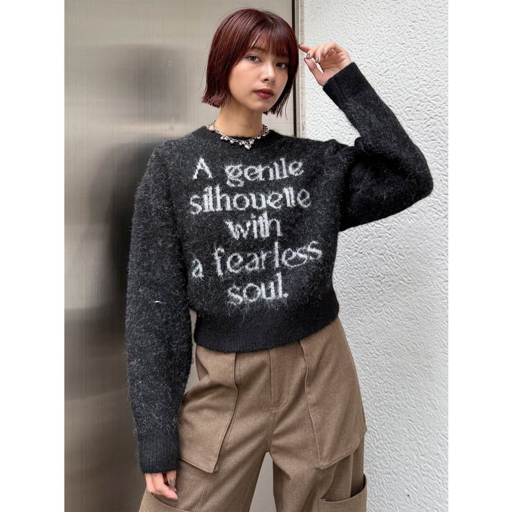 フレーズカラーロゴニット[品番：MKSW0066963]｜MURUA（ムルーア）の