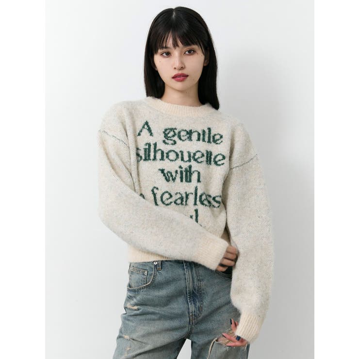 フレーズカラーロゴニット[品番：MKSW0066963]｜MURUA（ムルーア）の