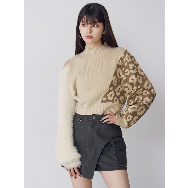 アシメフクレジャガードニット | MURUA | 詳細画像13 