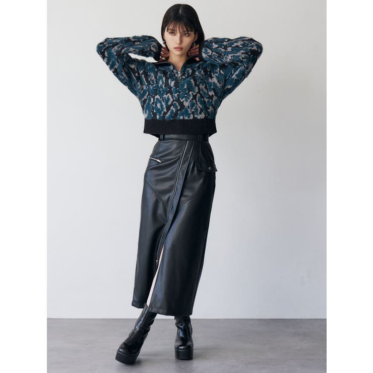 マルチヤーンハーフジップニット | MURUA | 詳細画像10