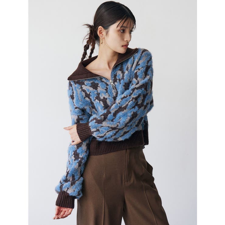 マルチヤーンハーフジップニット | MURUA | 詳細画像11