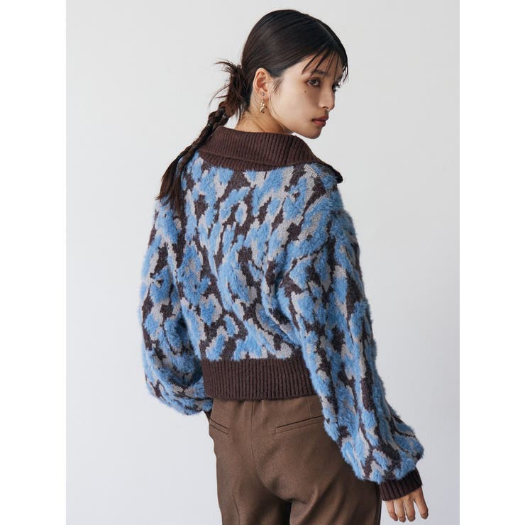 マルチヤーンハーフジップニット | MURUA | 詳細画像12