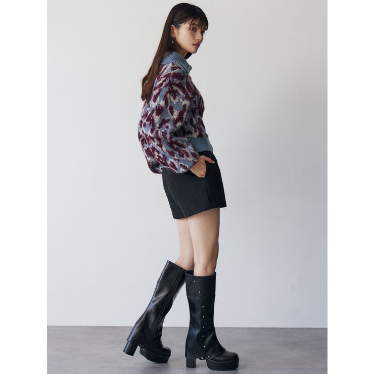 マルチヤーンハーフジップニット | MURUA | 詳細画像18