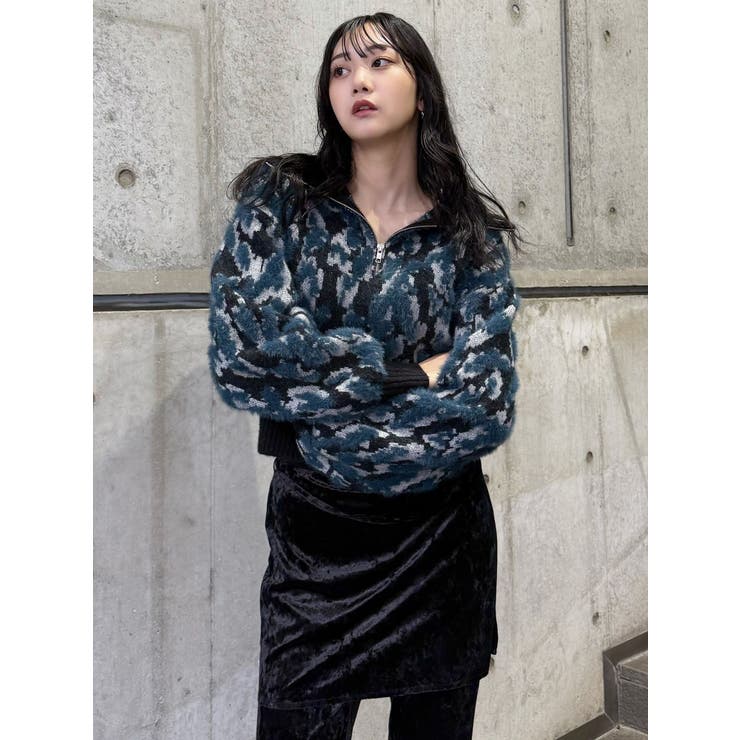 マルチヤーンハーフジップニット | MURUA | 詳細画像22