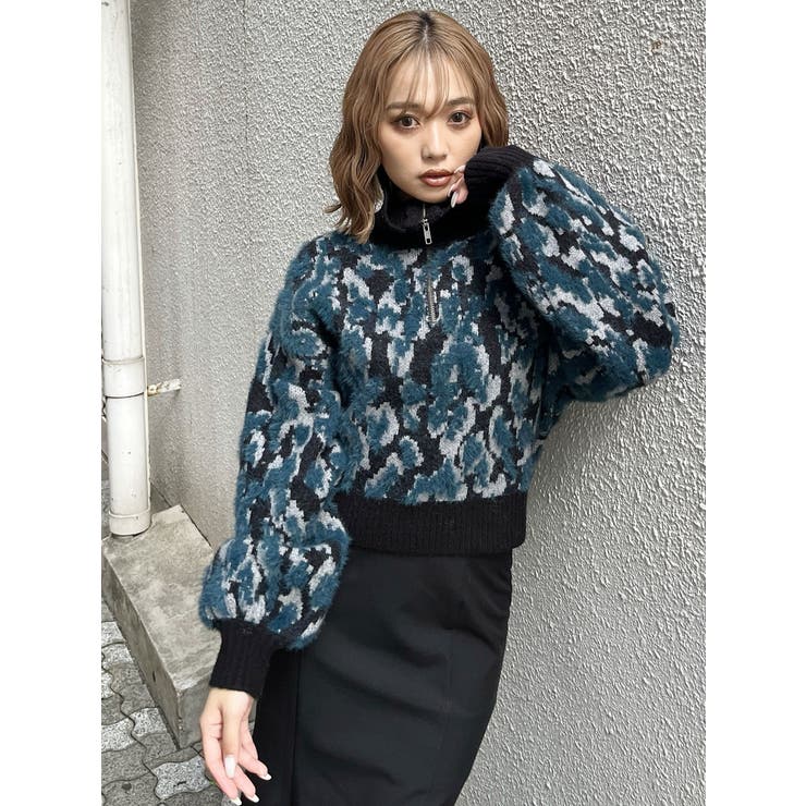 マルチヤーンハーフジップニット | MURUA | 詳細画像36