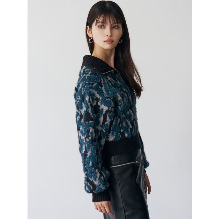 マルチヤーンハーフジップニット | MURUA | 詳細画像6