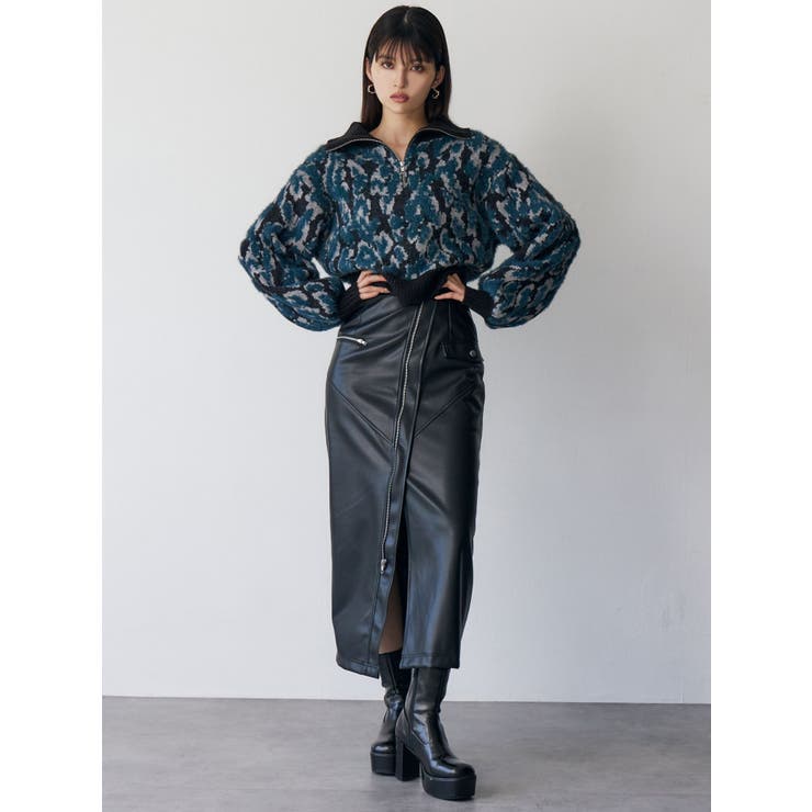 マルチヤーンハーフジップニット | MURUA | 詳細画像8