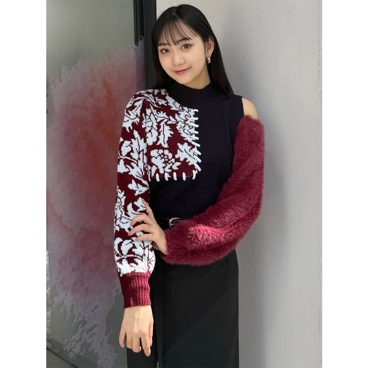 ショルダーフラワーシャギーニット | MURUA | 詳細画像3 