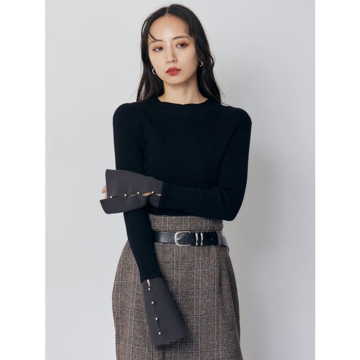 フレアスリーブアクセントニット | MURUA | 詳細画像7 