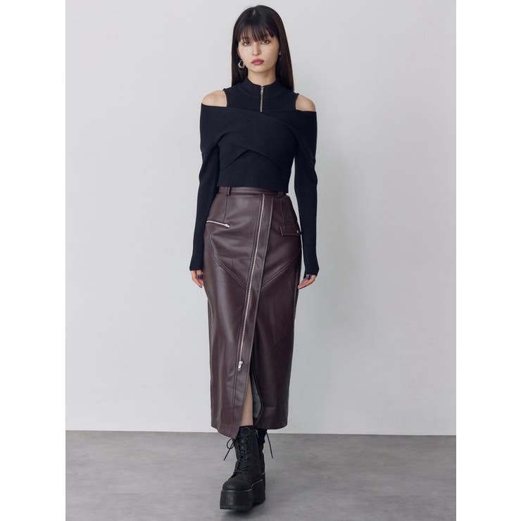 カシュクールハーフジップトップス | MURUA | 詳細画像10 