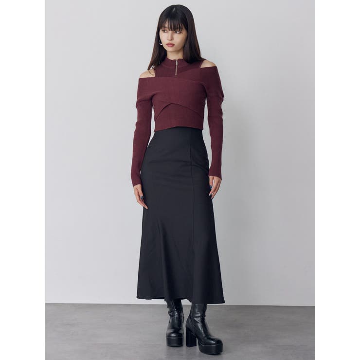 カシュクールハーフジップトップス | MURUA | 詳細画像13 