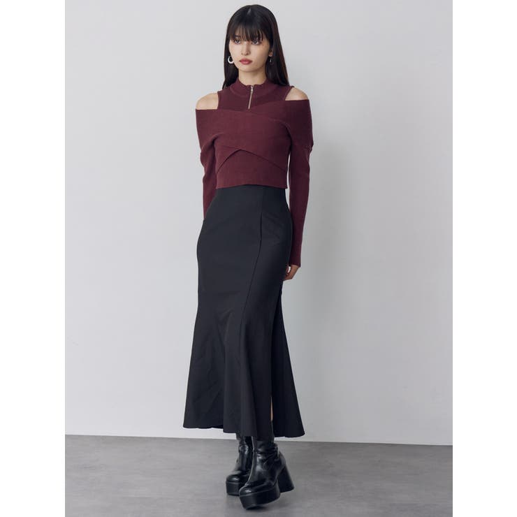 カシュクールハーフジップトップス | MURUA | 詳細画像15 