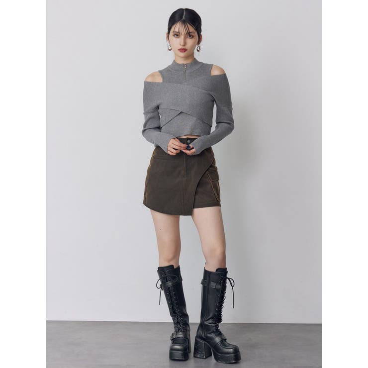 カシュクールハーフジップトップス | MURUA | 詳細画像20 