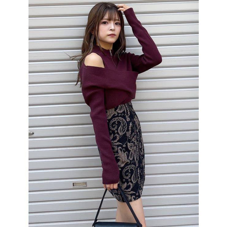 トップス MomOmaRU カシュクールハーフジップトップス[品番：MKSW0066961]｜MURUA