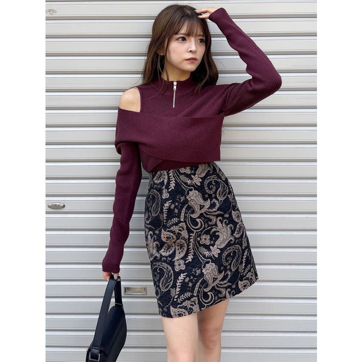 カシュクールハーフジップトップス | MURUA | 詳細画像27 