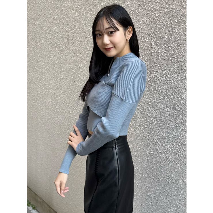 カシュクールハーフジップトップス | MURUA | 詳細画像37 