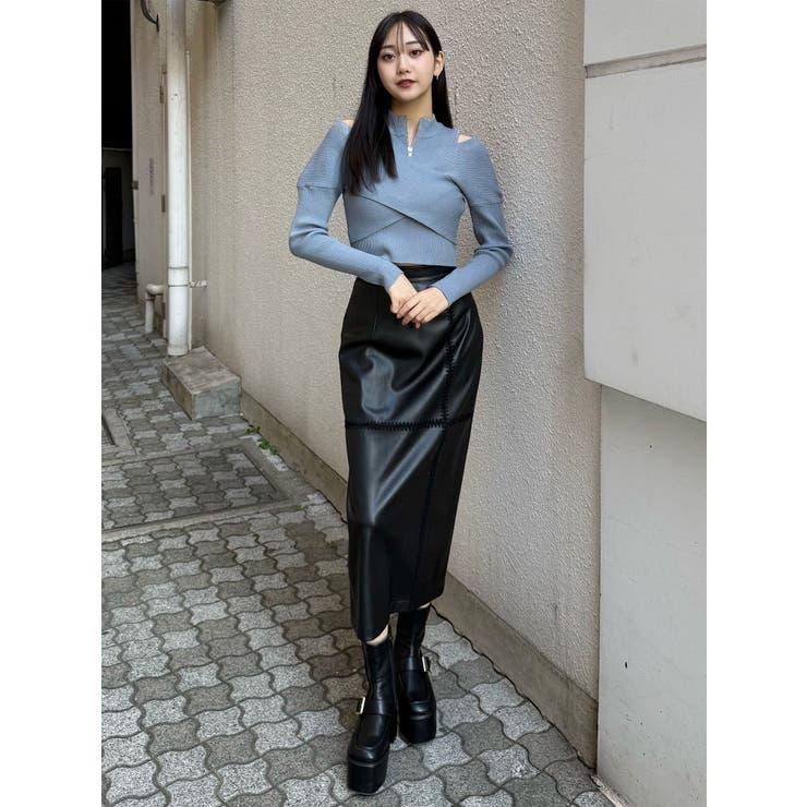 カシュクールハーフジップトップス | MURUA | 詳細画像38 