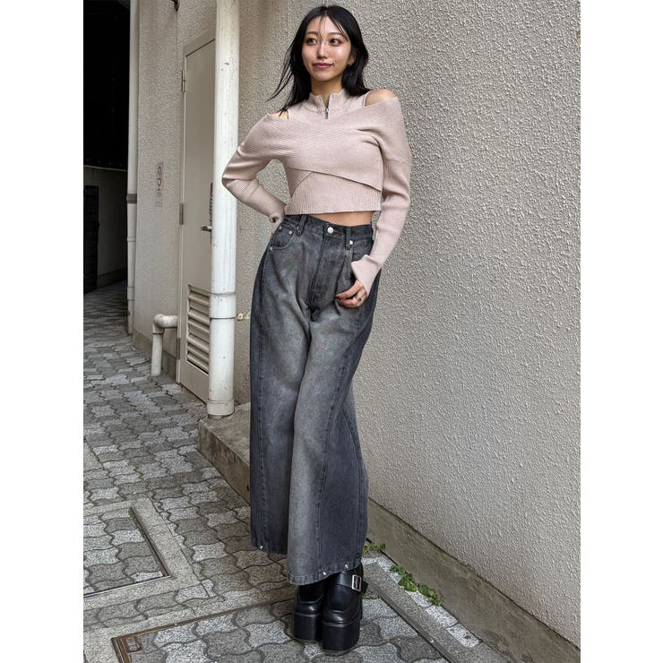 カシュクールハーフジップトップス | MURUA | 詳細画像42 