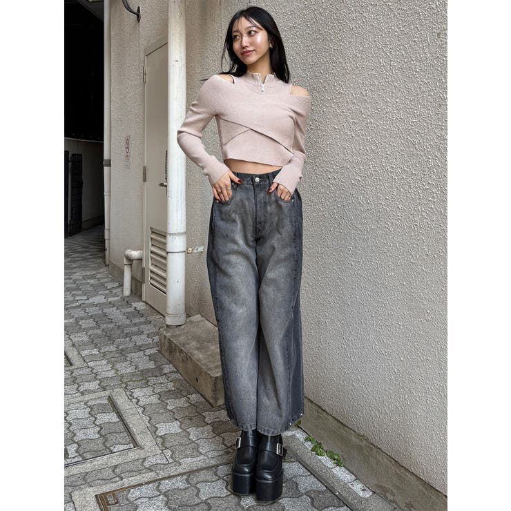 カシュクールハーフジップトップス | MURUA | 詳細画像43 