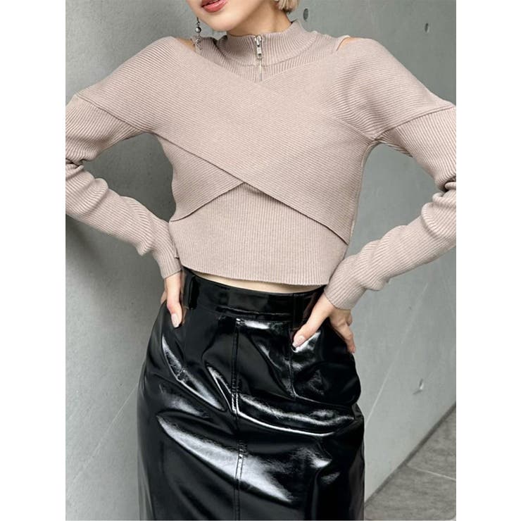 カシュクールハーフジップトップス | MURUA | 詳細画像44 