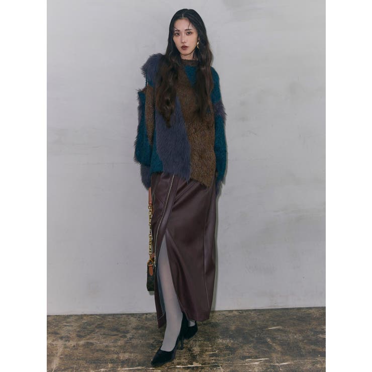 【YUKKOコラボ】MIXヤーンチュニックニット | MURUA | 詳細画像10 