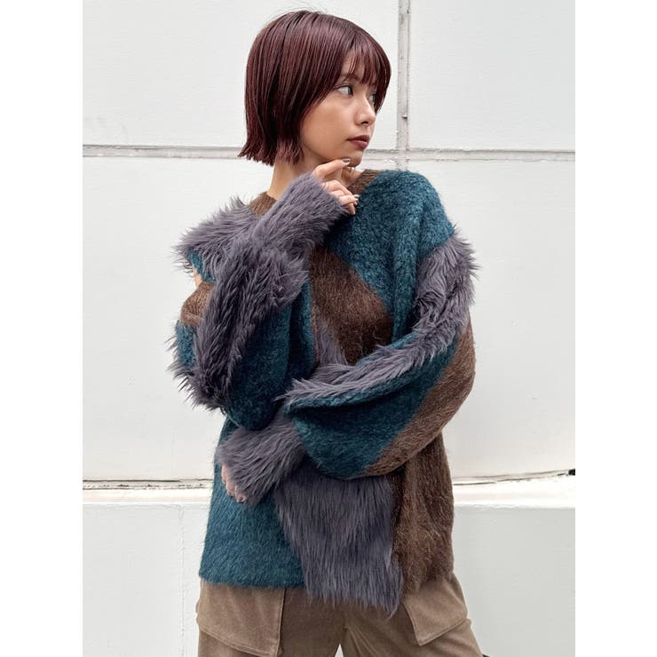 【YUKKOコラボ】MIXヤーンチュニックニット | MURUA | 詳細画像14 