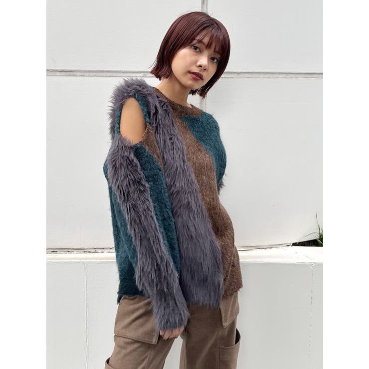 【YUKKOコラボ】MIXヤーンチュニックニット | MURUA | 詳細画像15 