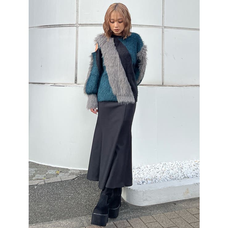 【YUKKOコラボ】MIXヤーンチュニックニット | MURUA | 詳細画像23 