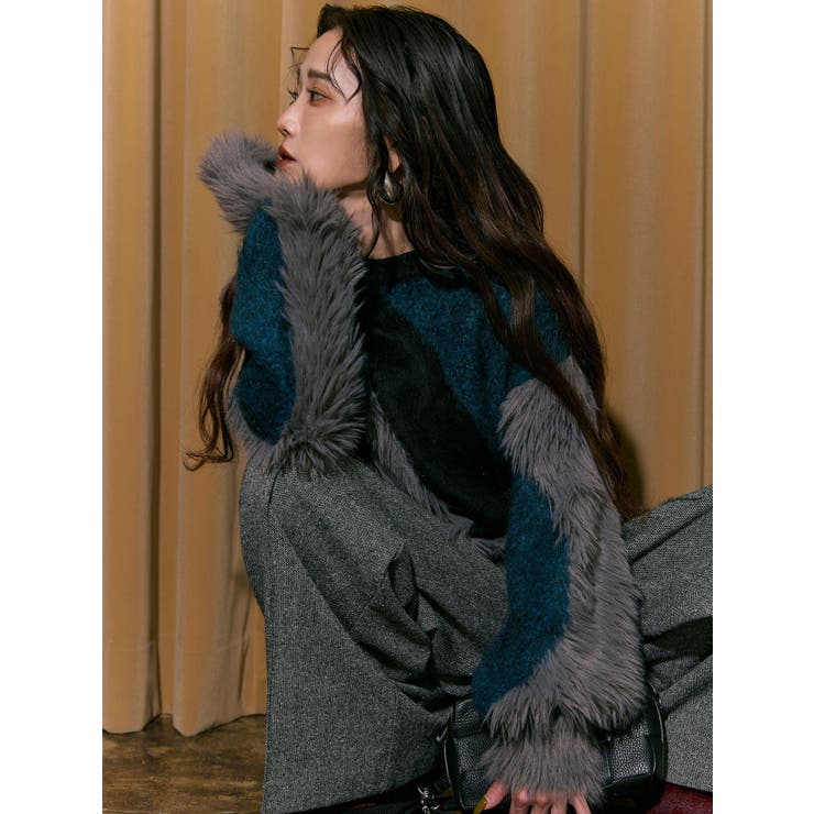 【YUKKOコラボ】MIXヤーンチュニックニット | MURUA | 詳細画像4 