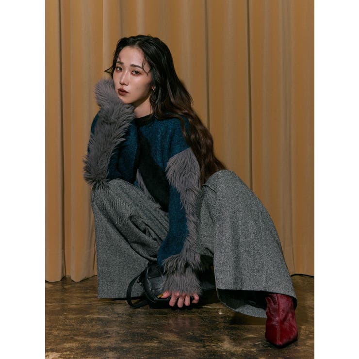 【YUKKOコラボ】MIXヤーンチュニックニット | MURUA | 詳細画像5 