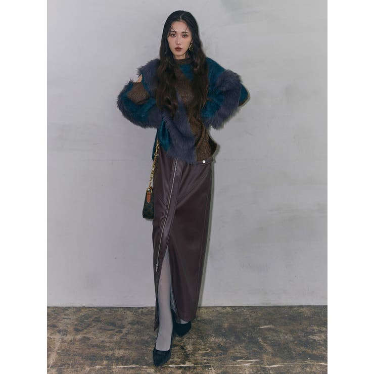 【YUKKOコラボ】MIXヤーンチュニックニット | MURUA | 詳細画像9 