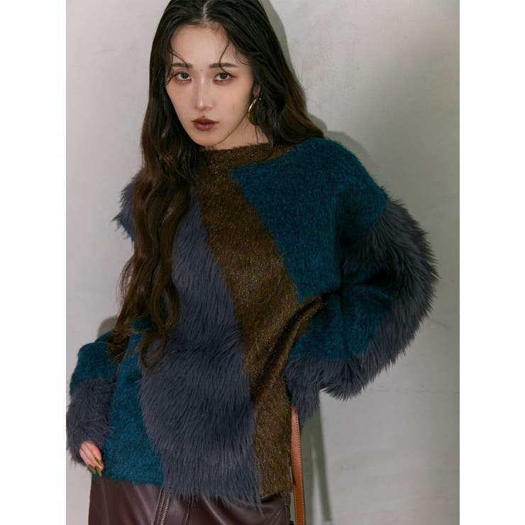 ブラウン | 【YUKKOコラボ】MIXヤーンチュニックニット | MURUA