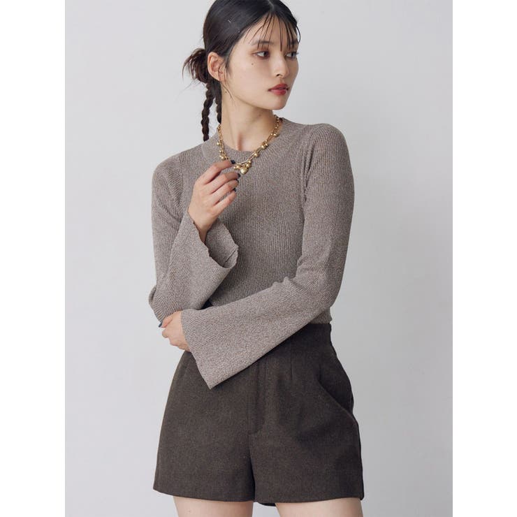 ベージュ | フレアスリーブニット | MURUA