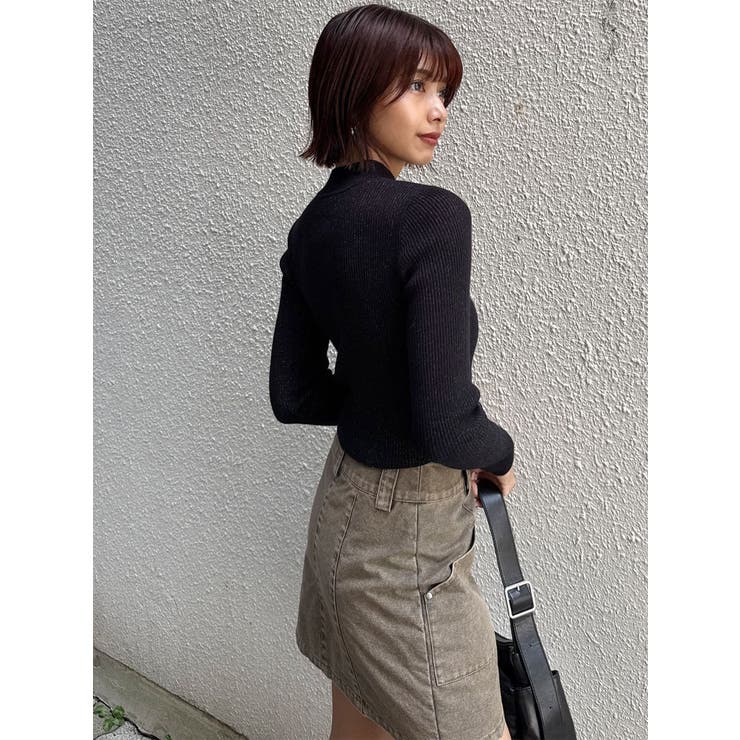 クロスリブニット[品番：MKSW0067391]｜MURUA（ムルーア）のレディース